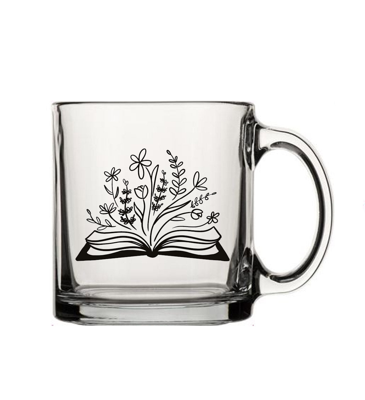 Botanical Library 13oz Coffee or Tea Glass Mug