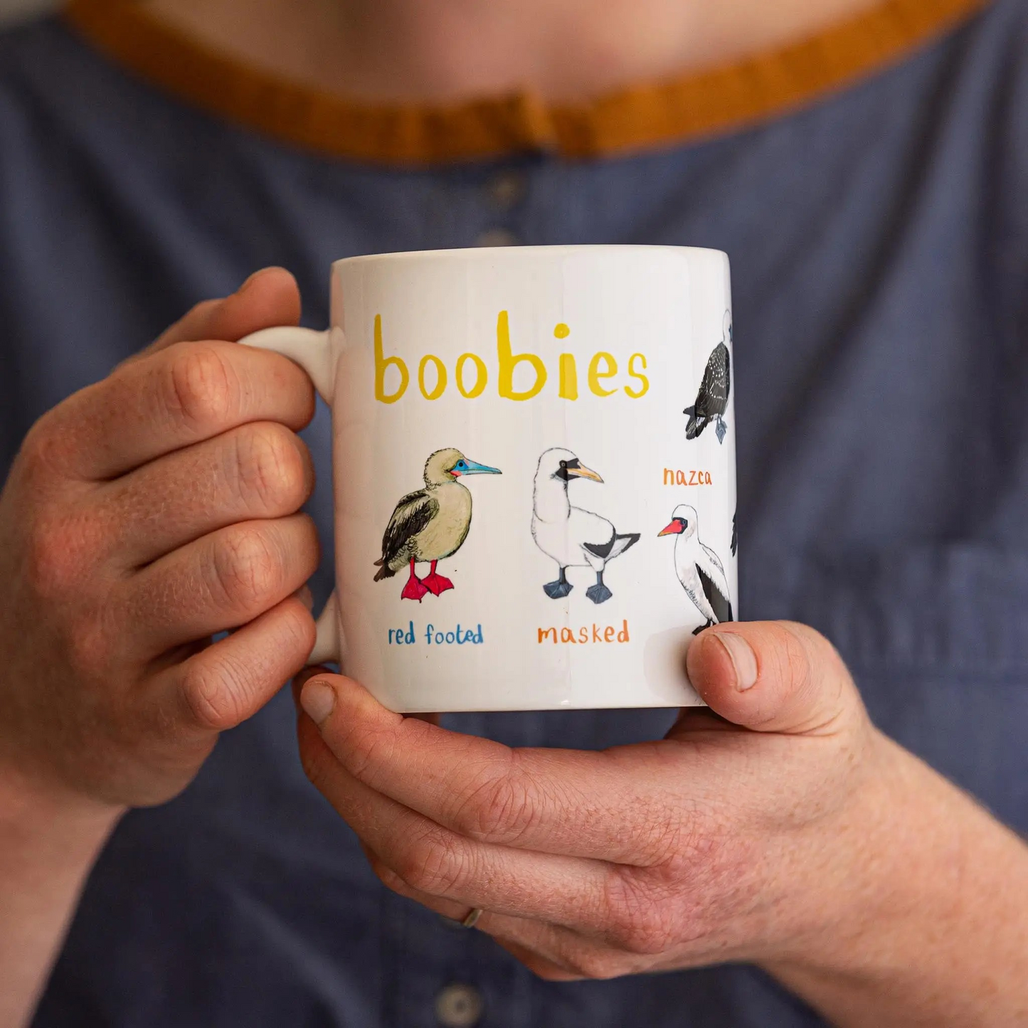 Boobies Bird Pun- Fowl Language Ceramic Coffee Tea Mug