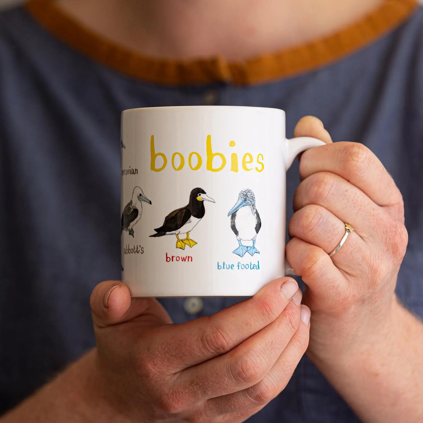 Boobies Bird Pun- Fowl Language Ceramic Coffee Tea Mug