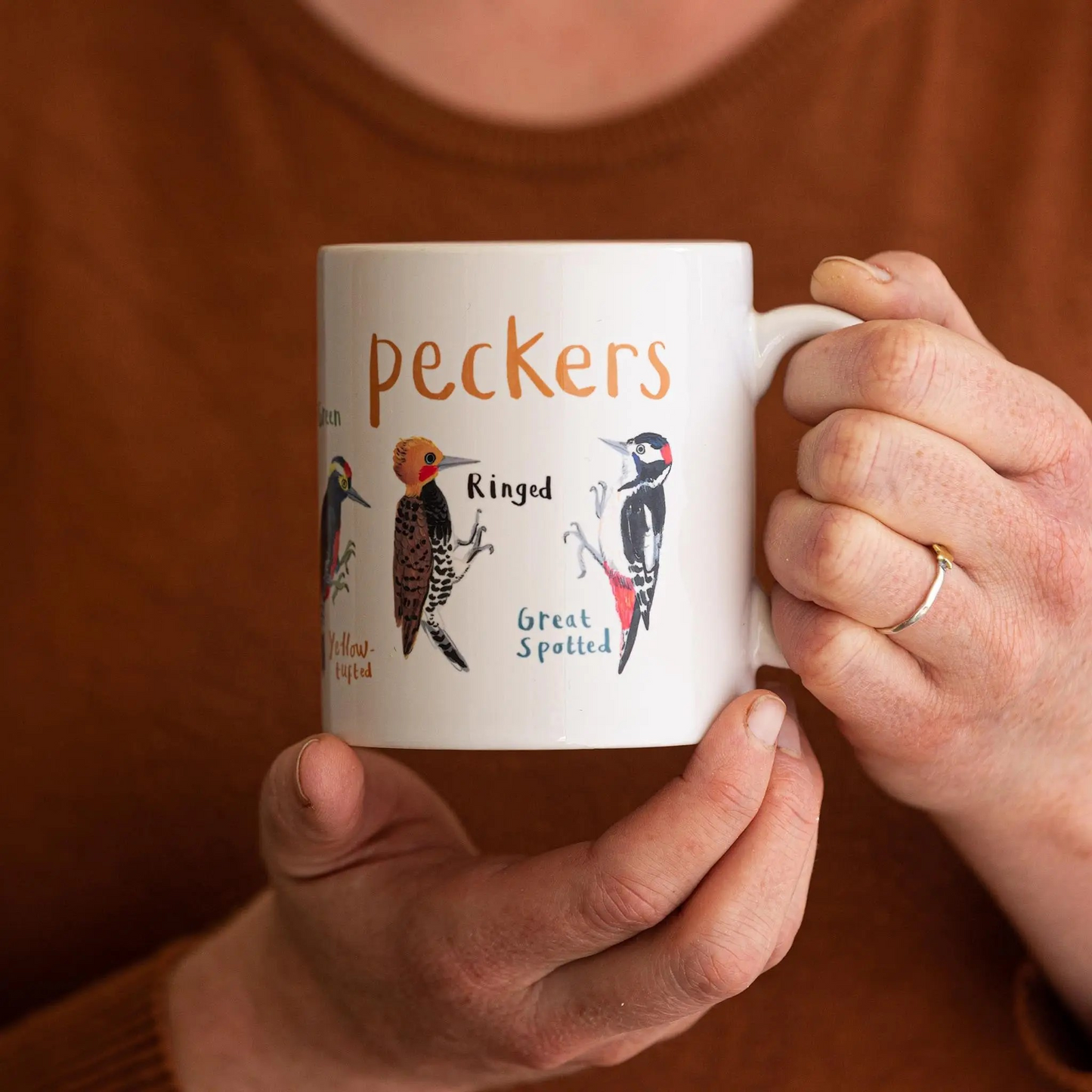 Peckers Bird Pun- Woodpecker Wildlife Nature Mug