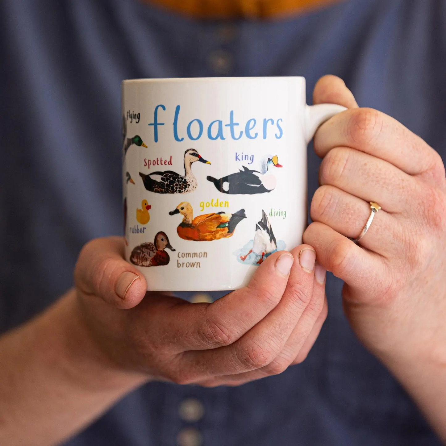 Floaters Bird Pun Duck Fowl Language Ceramic Coffee Tea Mug