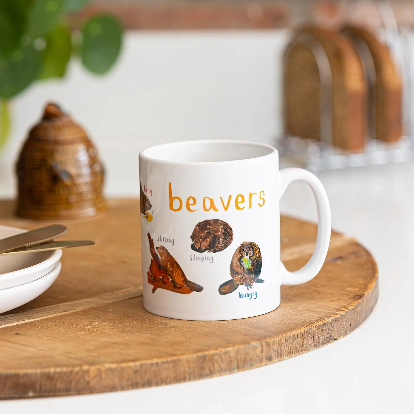 Beavers Animal Pun Ceramic Coffee Tea Mug