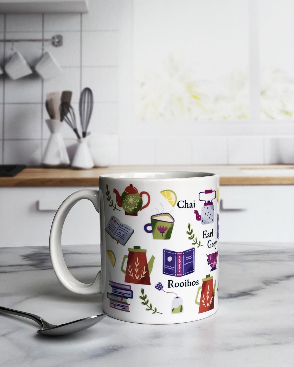 Literary Tea Lover Book Inspired 11oz Ceramic Mug