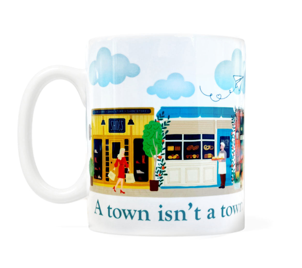 Indie Bookstore Town Neil Gaiman Quote 11oz Ceramic Mug