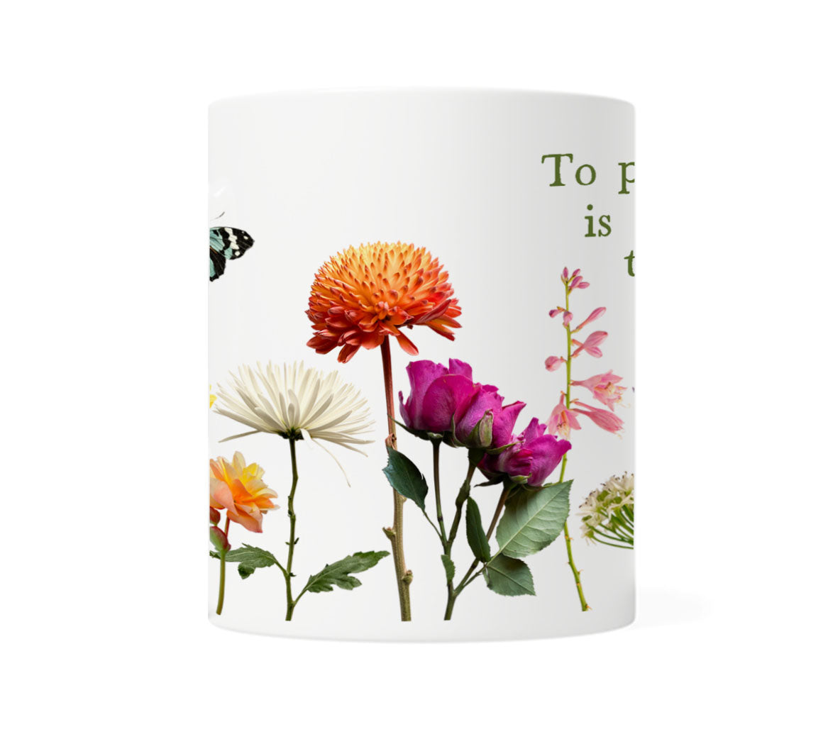 To Plant A Garden Is To Believe in Tomorrow Audrey Hepburn 11oz Ceramic Mug