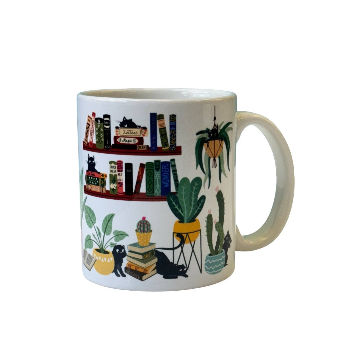 Cat Tales with Plants & Books 11oz Ceramic Mug