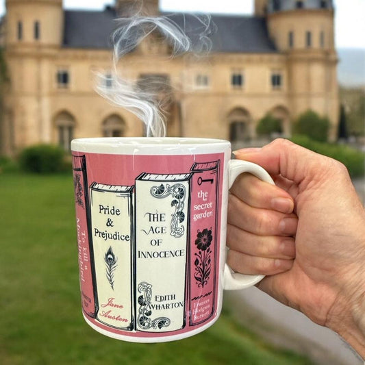 Famous Female Authors Book Spine Tea Coffee Mug