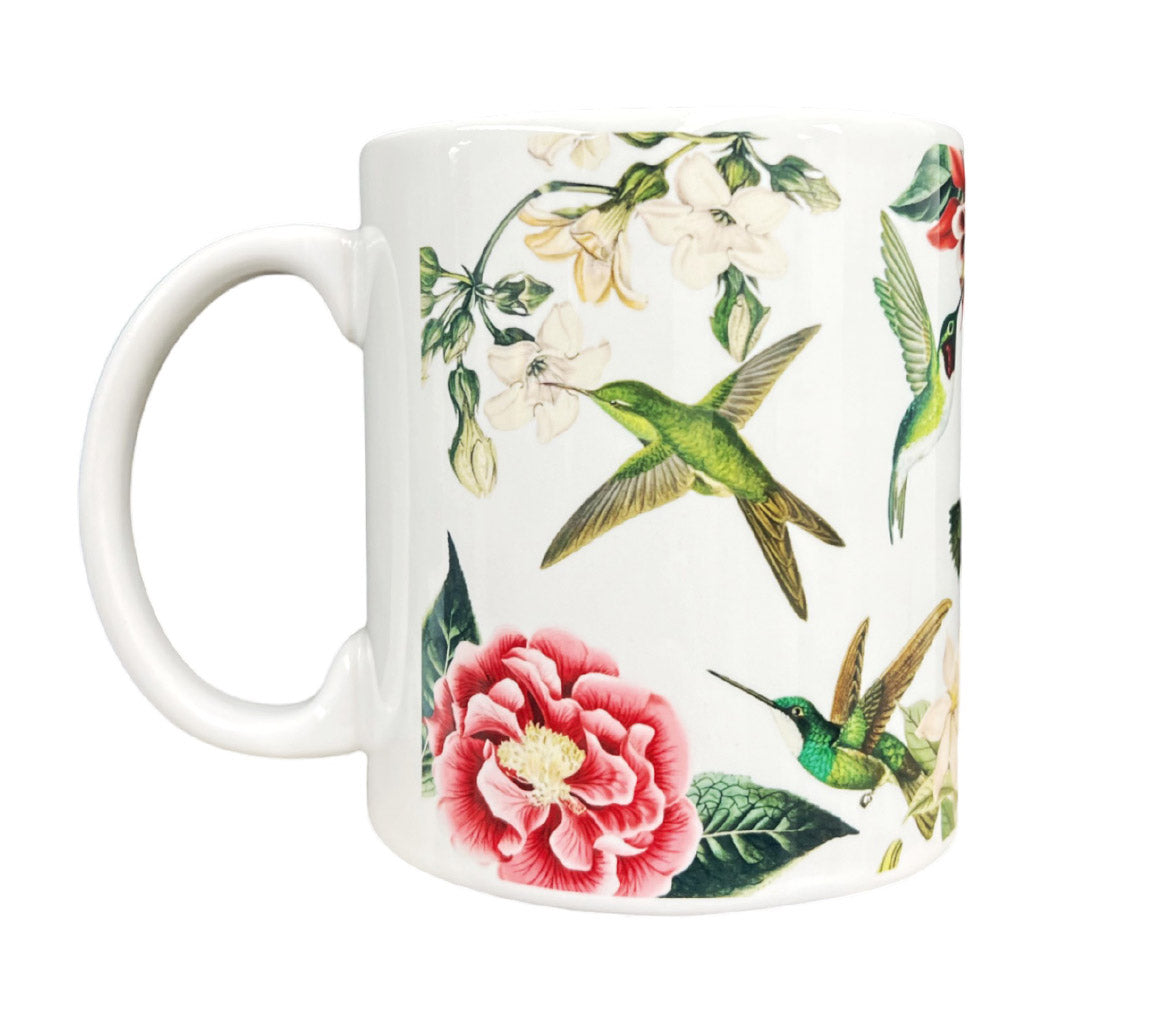 Books make my heart flutter l Hummingbird Ceramic Mug
