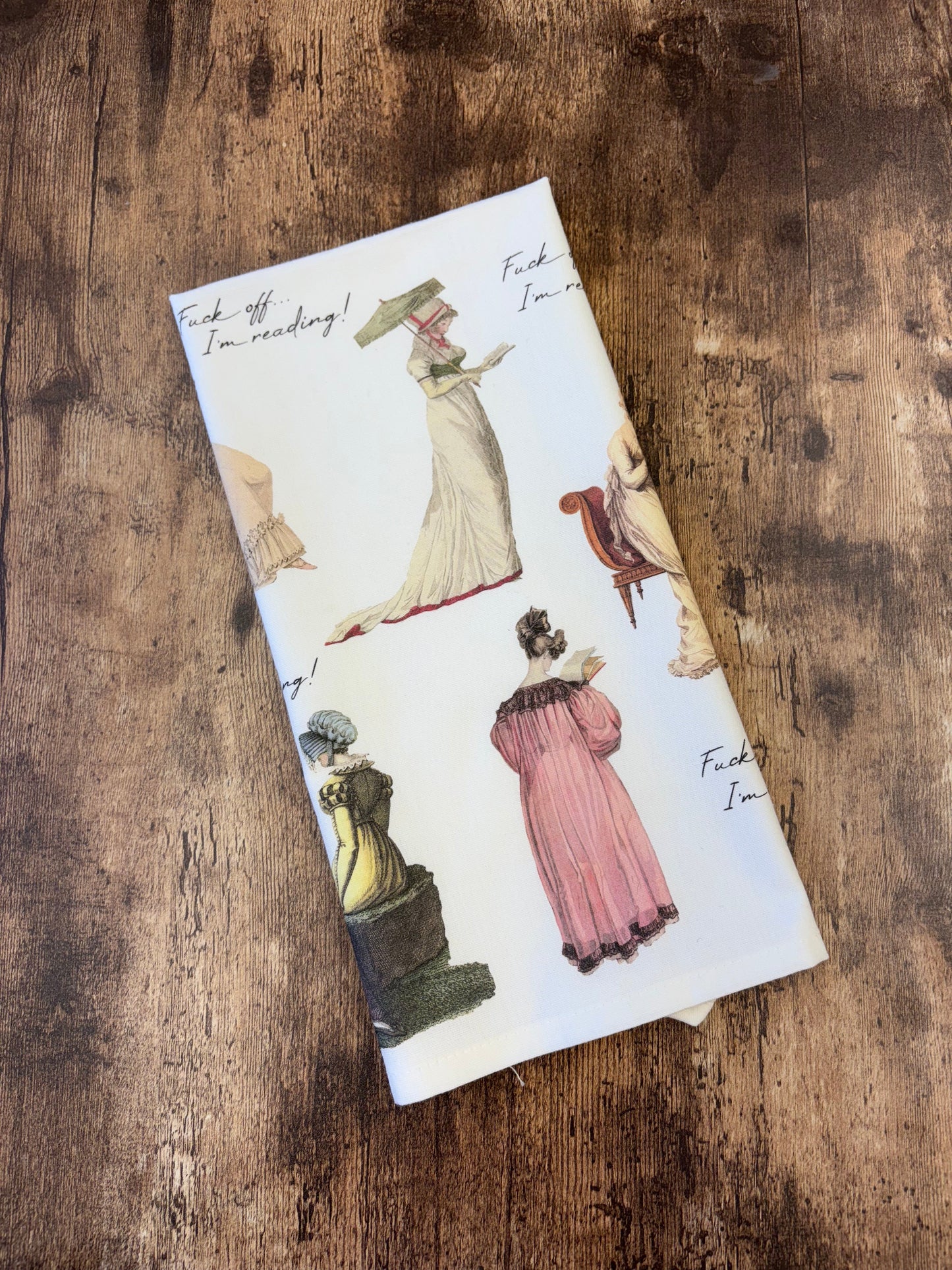 Fuck off I'm Reading Regency Era / Bridgerton Tea Towel