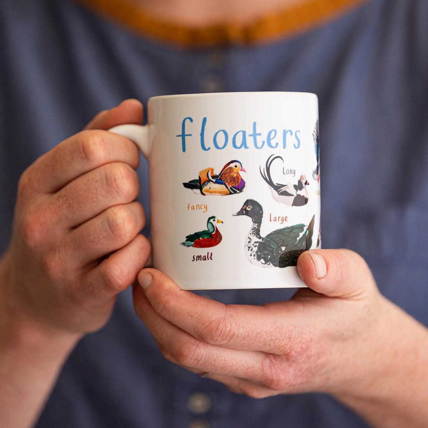 Floaters Bird Pun Duck Fowl Language Ceramic Coffee Tea Mug