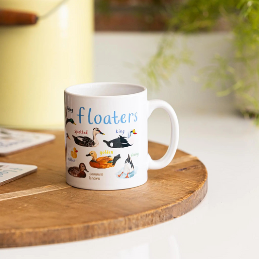 Floaters Bird Pun Duck Fowl Language Ceramic Coffee Tea Mug