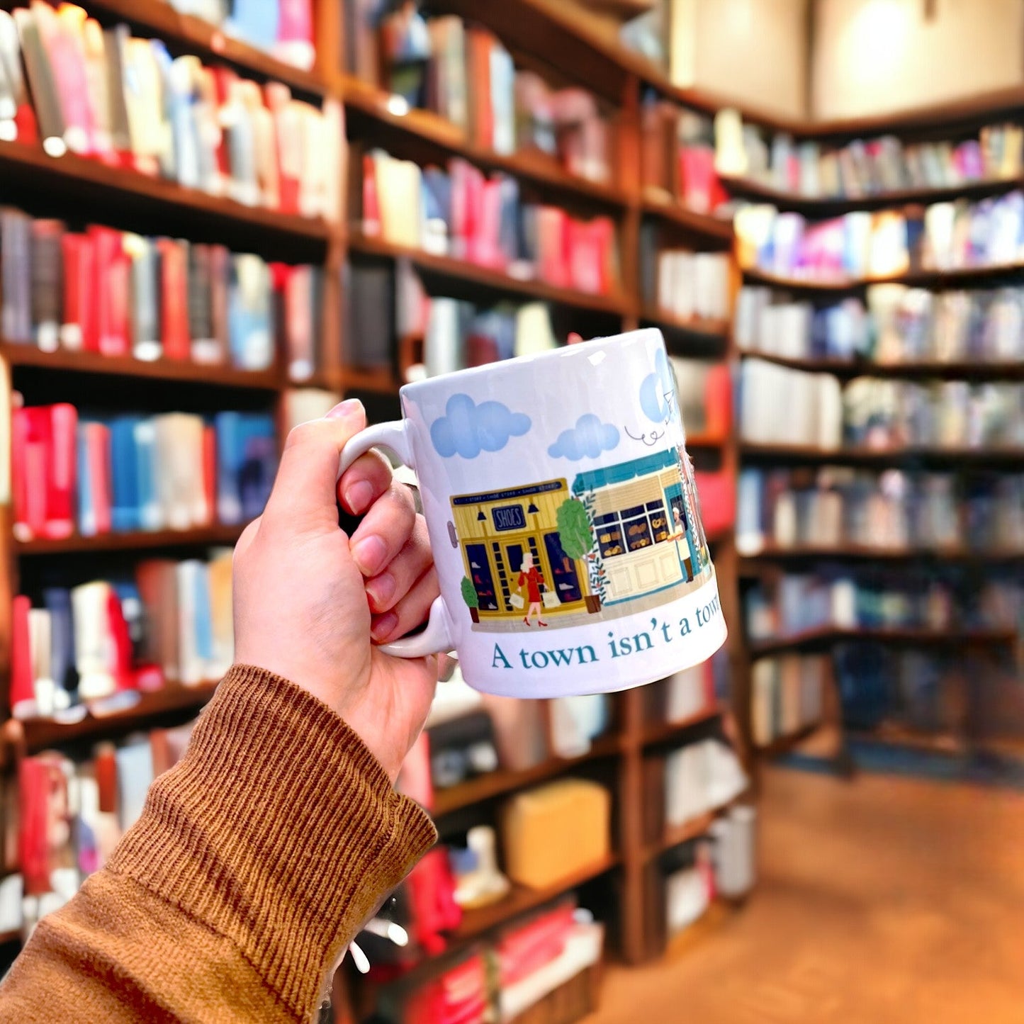 Indie Bookstore Town Neil Gaiman Quote 11oz Ceramic Mug